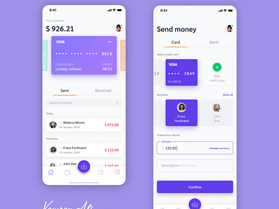 PAYMENT APP DESIGN by Kamran Ali on Dribbble