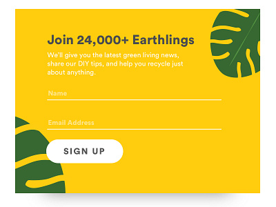 Daily UI 001 - Sign up dailyui earth green illustration plants sign up sketch ui