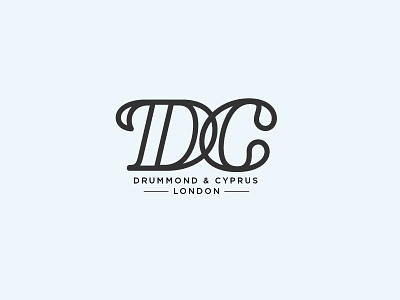 Drummond & Cyprus custom fashion identity logo monogram type typography