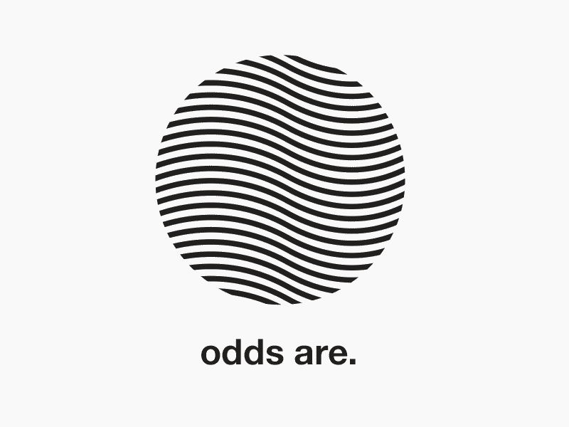 Odds Are. black and white branding gif identity logo