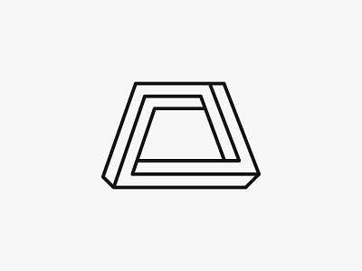 Trapezoid black and white daily logo geometric identity impossible logo trapezoid