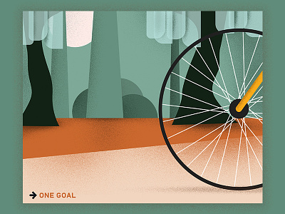 One Goal No. 3 – Poster bike charity cycling forest fundraising one goal outdoors pelotonia poster series trees