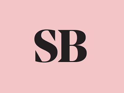 SB branding custom identity logo monogram pink type typography