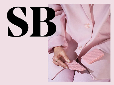 SB branding custom high contrast identity logo pink retro typography