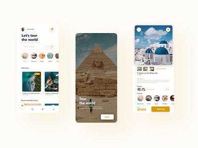 Travella mobile app design