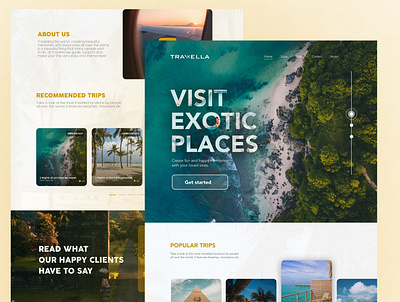 Travella Landing page design figma landing page travel travel website ui user experience design ux website