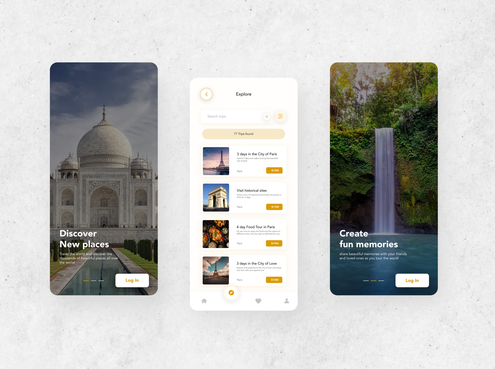 Vacation App by Samuel on Dribbble