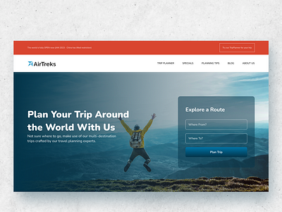 AirTreks Landing page redesign