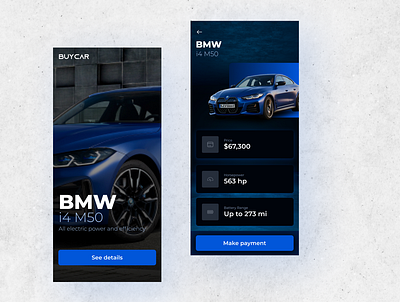Mobile App design for a car company app branding car design electric vehicle ev figma ui user experience design ux
