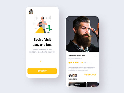 Mobile app design for saloon