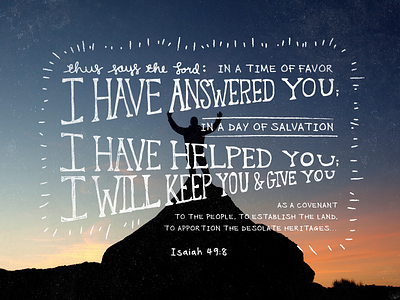 Isaiah 49 8 dsgnhavn hand lettering type typography verse verse of the day