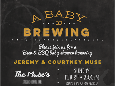 A Baby Is Brewing - Shower Invitation baby shower invitation graphic design