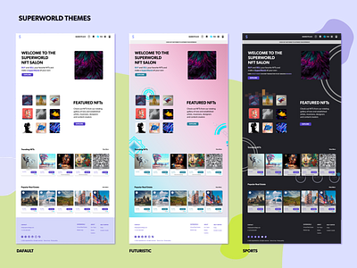 Superworld NFT Salon Themes design figma themes ui ui theme ui themes