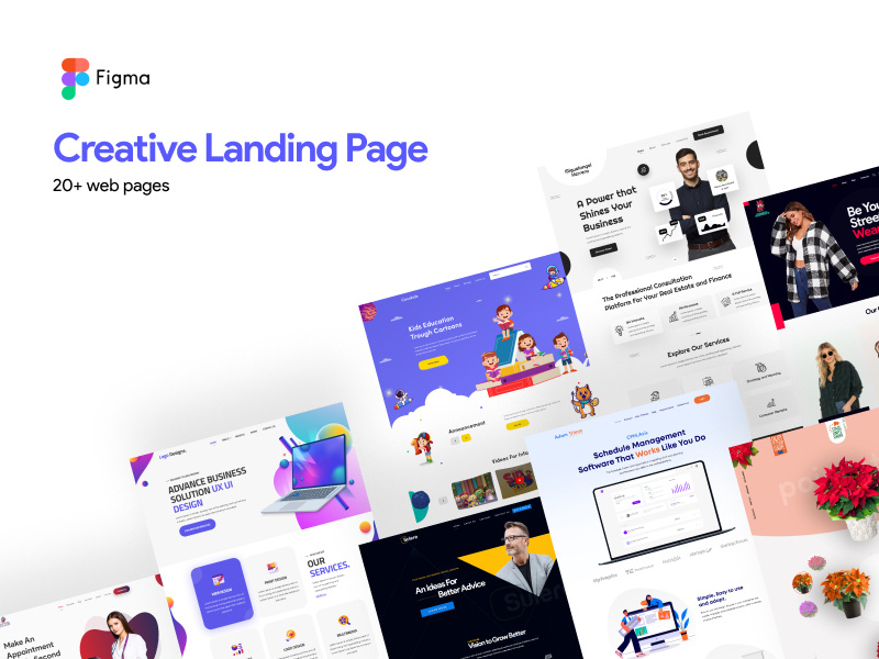 Creative landing pages by Ahmed Raza on Dribbble