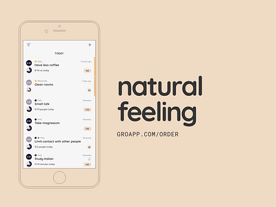 Natural Feeling animation app habit tracker ios task manager ui ux