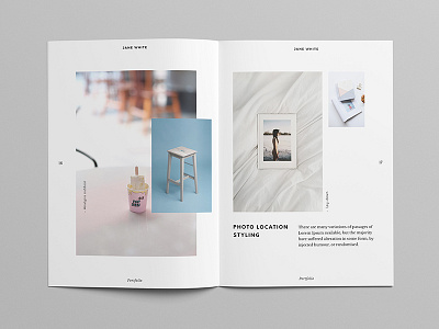 Super Minimal Portfolio catalog clean designer editorial fashion magazine minimal photographer portfolio product simple white