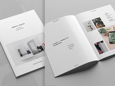 Super Minimal Portfolio Cover catalog clean designer editorial fashion magazine minimal photographer portfolio product simple white