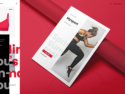 Mysport Cover Design brochure catalog catalogue clean clothes clothing cover cover artwork cover design editorial fashion fitness grid layout lookbook magazine modern red sport template