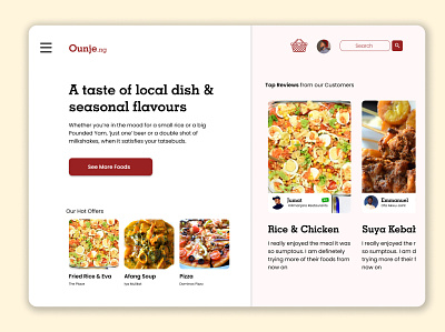 Food App Hero Section design herosection landingpage product design ui