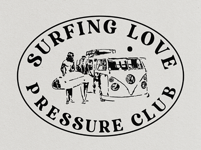 Pressure Surfer Club surf design vintage design