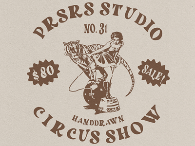 Circus Show. badge design vintage design