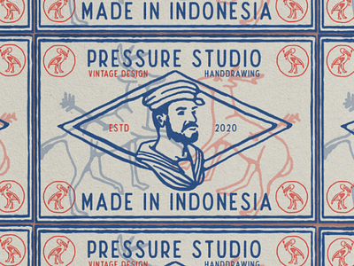 Pressure Studio! vintage design name card design