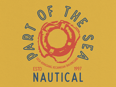 Part of the sea. badge design sailorman logo