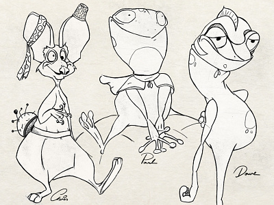Sketch character drawing frog mouse sketch
