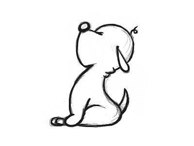 Doggy animal baby character cute design dog drawing little sketch