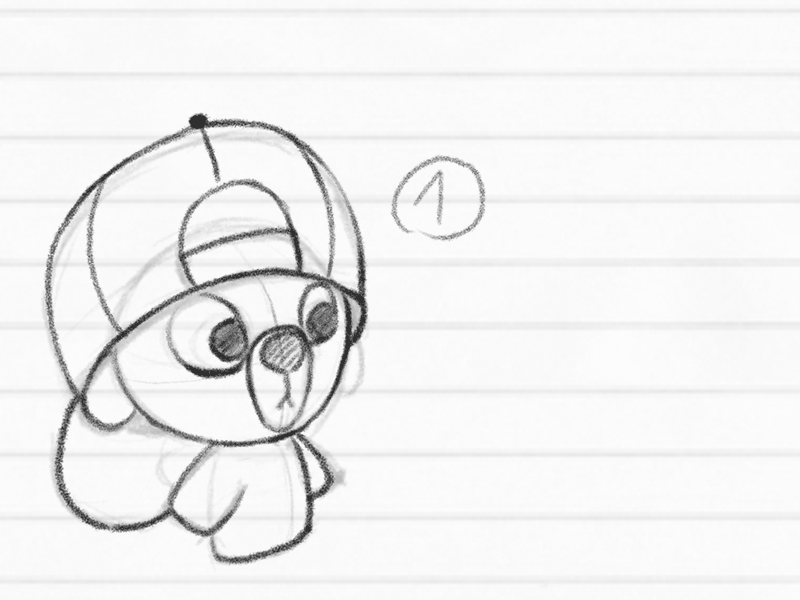 Sneezing Animation animation bear character cute design sketch sneezing traditional