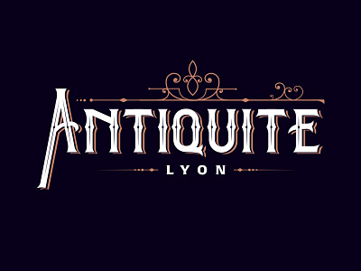 Logo d'une brocante lyonnaise branding design logo typography ui