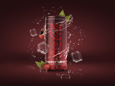 Coca-Cola Energy Drink 3d advertising art direction cocacola concept graphic design logo packaging product render visual design