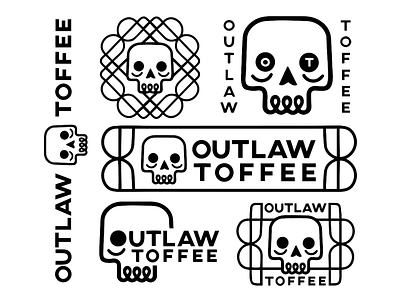 Outlaw Toffee Logo Concepts brand design brand identity branding branding design concept design design food food and drink logo logo design logodesign vector