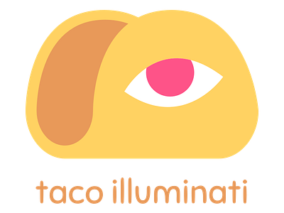 Taco Illuminati Logo flat illustrator logo sketch vector