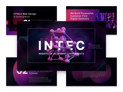 INTEC website development consultant design development figma keynote neon powerpoint presentation
