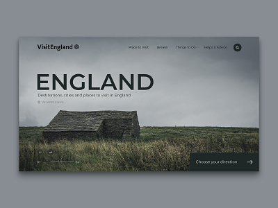 Visit England Home page design home page homepage homepage design travel traveling visit