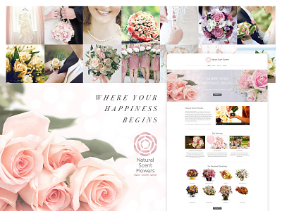 Brand & Web Design / Natural Scent branding design floral florist flower graphic design romantic web web design website website design
