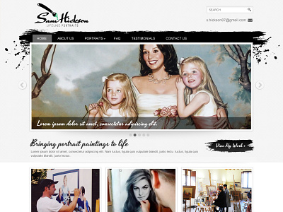 Web Design / Sam Hickson brush design graphic design ink web web design website website design