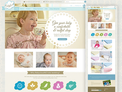 Web Design / Babycloud baby baby clothes bedding design ecommerce graphic design kid kids neutral online store smile web web design website website design