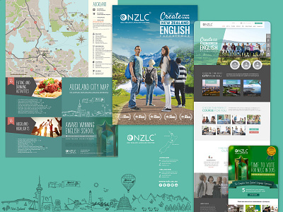 Brand & Web Design / NZLC academy branding brochure design education graphic design illustration logo map newsletter press print school visual web web design website website design