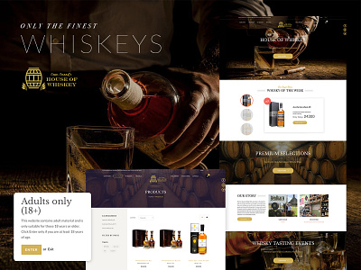 Web Design / House of Whiskey alchohol beverage design drinks ecommerce graphic design retail web web design website website design whiskey whisky
