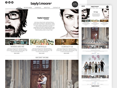 Web Design / Bayly & Moore artist blog clean design editor fashion graphic design monochrome simple web web design website website design writer