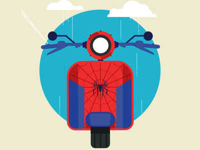 SpiderVespa spiderman superhero vespa