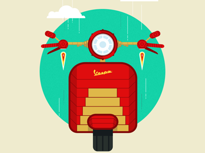 IronVespa ironman superhero vector vespa