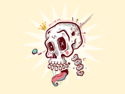 KING bullet illustration king skull vector