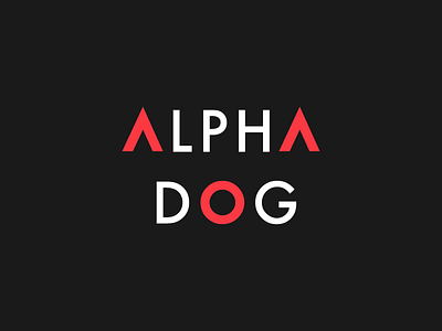 Alphadog Logo branding creative dog identity logo logo mark logotype sign simple typography vector