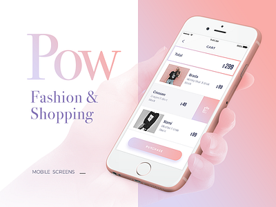 Pow E-Commerce Mobile UI Concept concept e commerce fashion kit mobile shop shopping ui ux