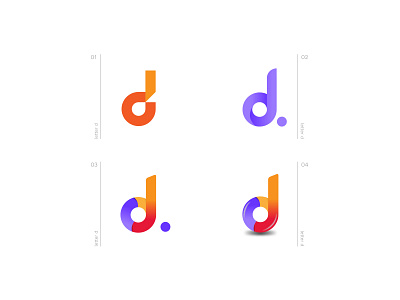 D logo variations branding design graphic design logo