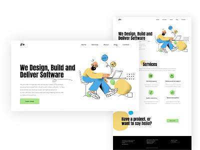 Web design + illustration branding design graphic design logo ui ux webdesign