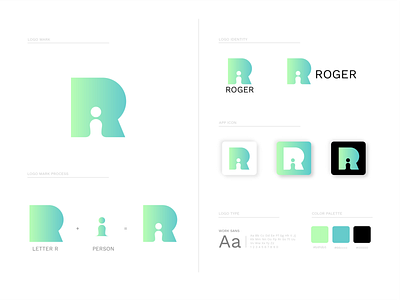 Roger logo branding design graphic design logo print